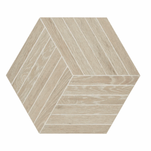 Arizona Tile - Bio Attitude 16" x 18" Mesh Porcelain Hexagon Tile - Almond