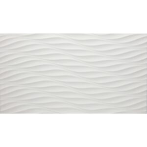 Arizona Tile - 3D Series - 12" x 22" Ceramic Tile - White Twist